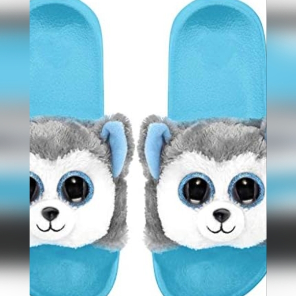 TY Beanie Boo Slush the Husky Pool Slides size 11-13 - Picture 4 of 13